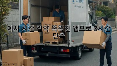 이사 시간 절약? 똑똑한 앱으로 3시간 단축!